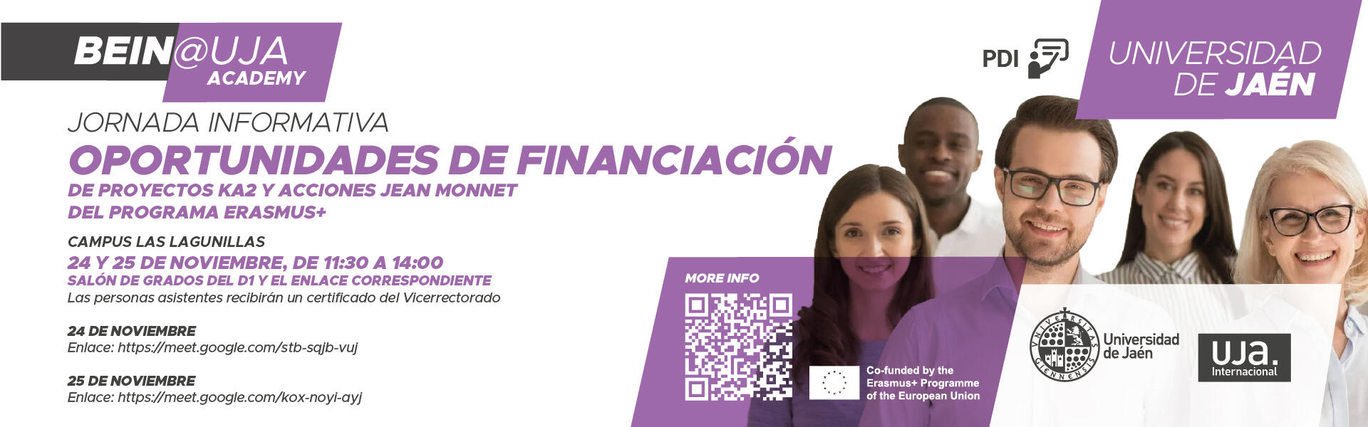 Jornadas informativas de oportunidades de financiación de Erasmus+