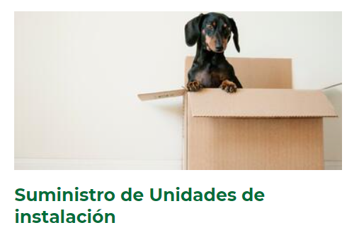 Suministro de unidades de instalación