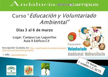 Cartel Curso Educación y Voluntariado Ambiental