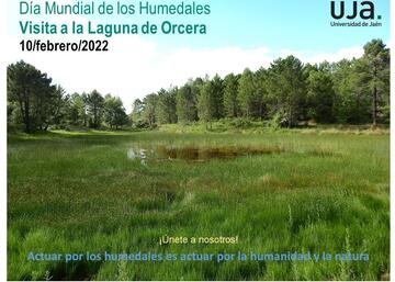 Cartel de paisaje verde con humedales