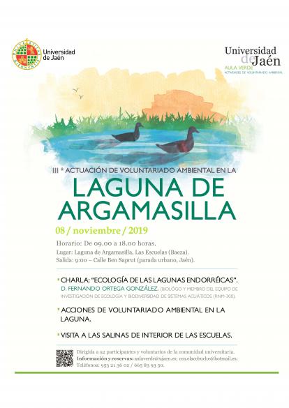 Cartel Voluntariado Ambiental en la Laguna de Argamasilla