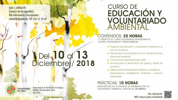 Imagen Cartel Curso Educación y Voluntariado ambiental