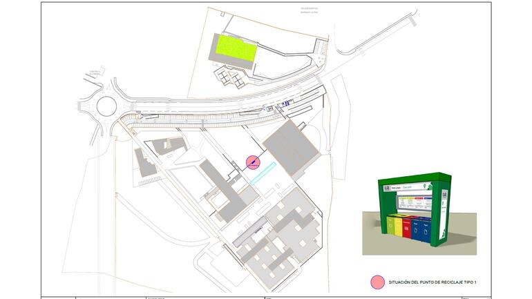 Ubicación punto limpio Campus Linares