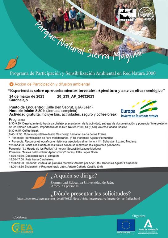 Cartel Visita Huerta de los Frailes