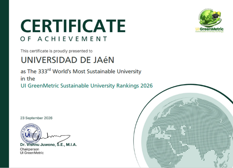 Certificado Greenmetric 2026