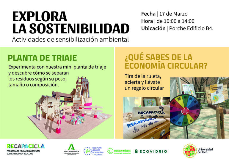 cartel con información del stand circularidad