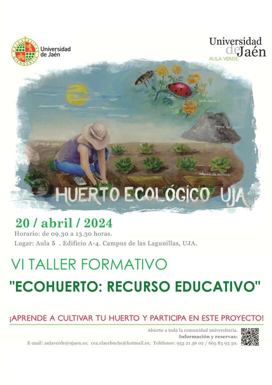 Cartel Taller Ecohuerto como recurso didáctico