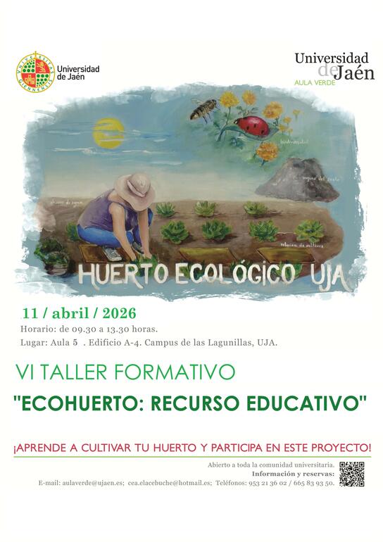 Cartel Taller huerto como recurso educativo