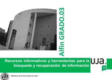 portada del curso ALFIN GRADO.03 Recursos informativos y herramientas para la búsqueda y recuperación de información