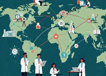 Mapa mundi que refleja la colaboración entre instituciones