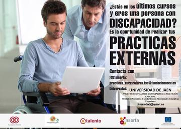Cartel Informativo sobre el Convenio Universidad de Jaén y FSC-Inserta.