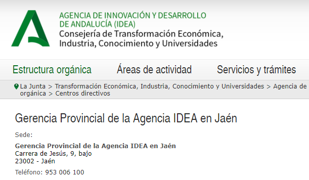 Dirección de Agencia IDEA Jaén 