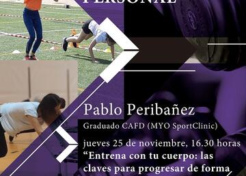 Cartel ciclo de conferencias de entrenamiento personal