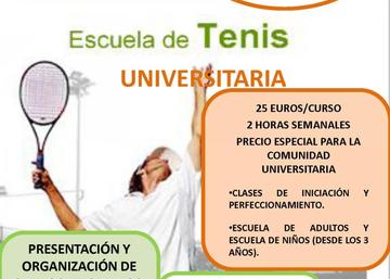 cartel de tenis - actividad con colaboración del SDEP