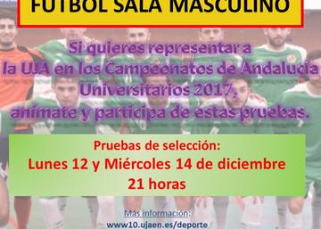Pruebas de selección para CAU de fútbol sala masculino