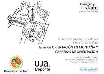 Cartel Taller Orientación en Montaña e introducción a carreras de orientación.