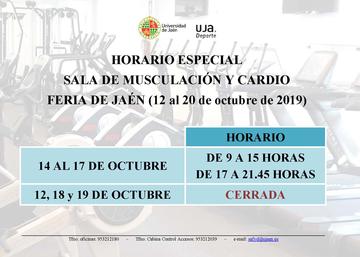 Cartel Horario Especial Feria de Jaén