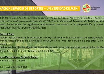 Información el Servicio de Deportes