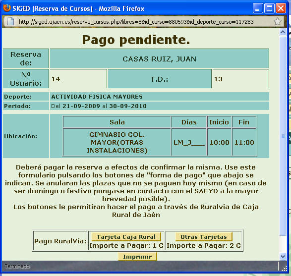 Proceso de reserva electrónica paso 7