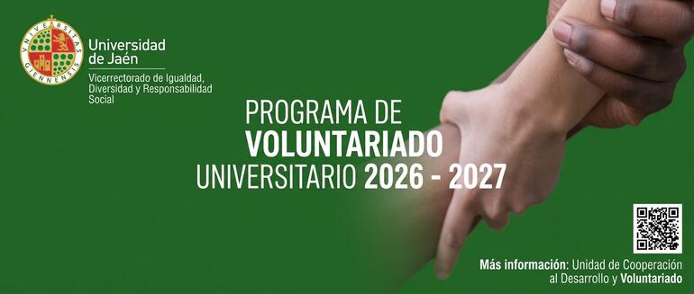 INSCRÍBETE EN EL PROGRAMA DE VOLUNTARIADO UNIVERSITARIO DE LA UNIVERSIDAD DE JAÉN