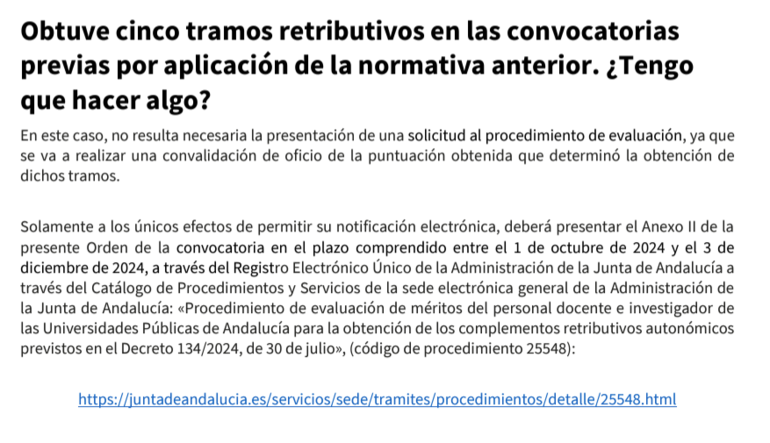 Consulta sobre la convalidación de cinco tramos
