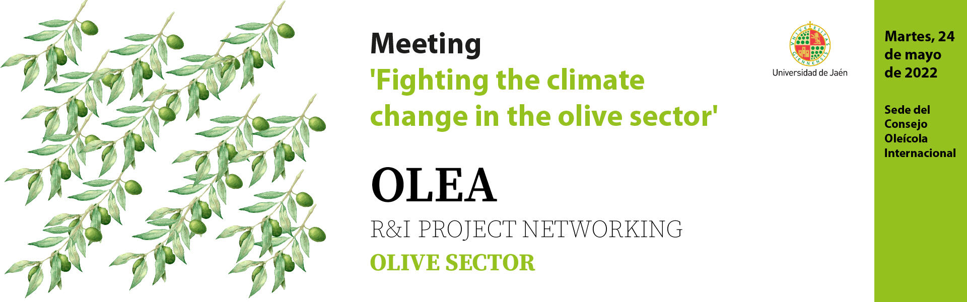 OLEA R&I PROJECT NETWORKING. Meeting 'Fighting the climate  change in the olive sector'