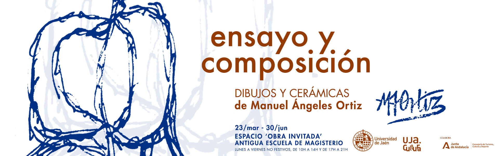 Inauguración de la exposición 'ensayo y composición. Dibujos y cerámicas de Manuel Ángeles Ortiz'