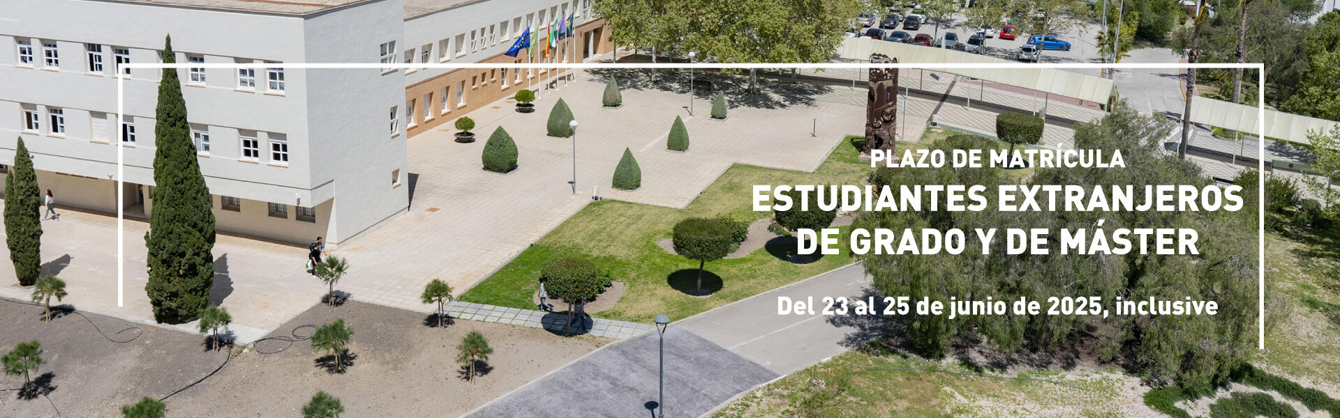 Abierto el plazo de matriculación del estudiantado extranjero de Grado y Máster