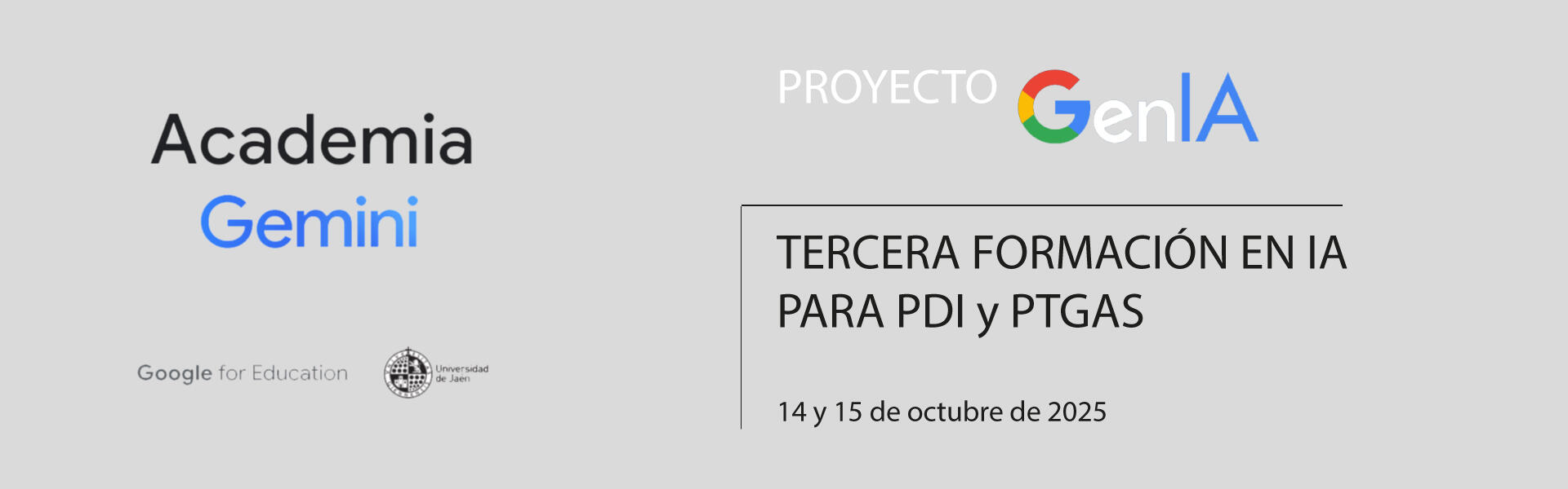 Proyecto GenIA. Formación en Inteligencia Artificial para el PTGAS y el PDI de la UJA