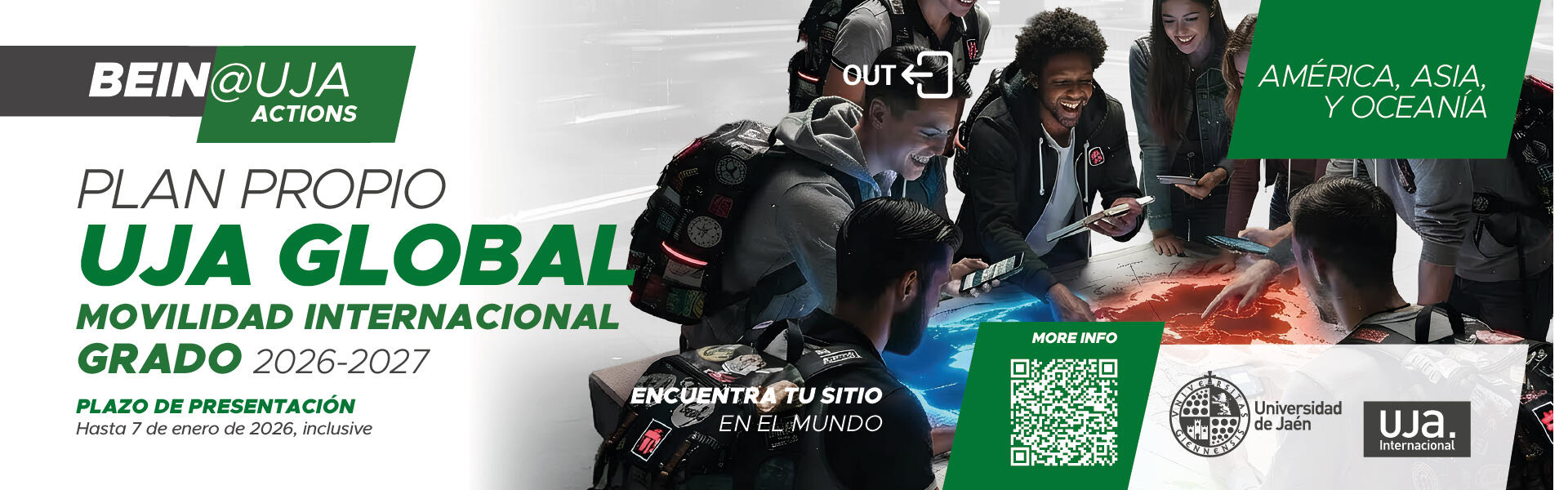 Plan Propio UJA GLOBAL de Movilidad Internacional de la UJA a América, Asia y Oceanía​ 2026-2027. Grado