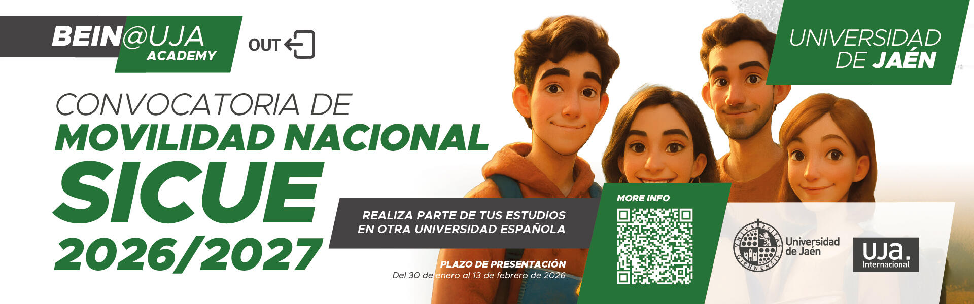 Convocatoria de plazas para movilidad nacional SICUE