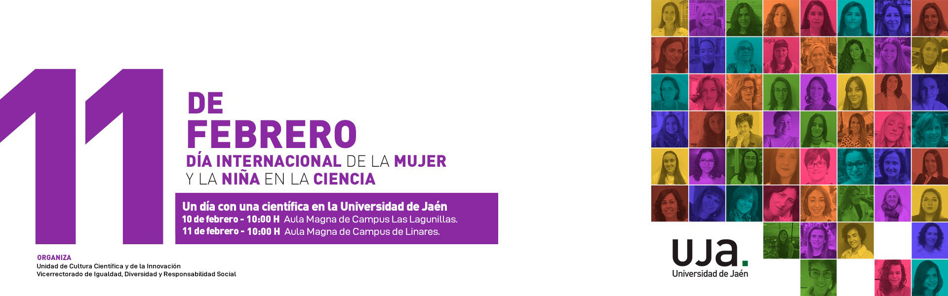 Banner Día Intenacional de la Mujer y la Niña en la Ciencia 2026