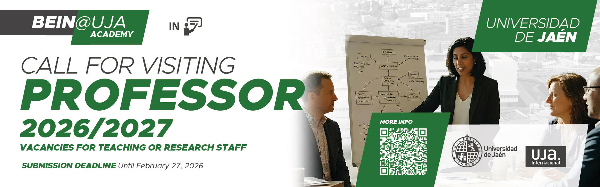 Banner convocatoria para profesorado visitante curso 2026/2027