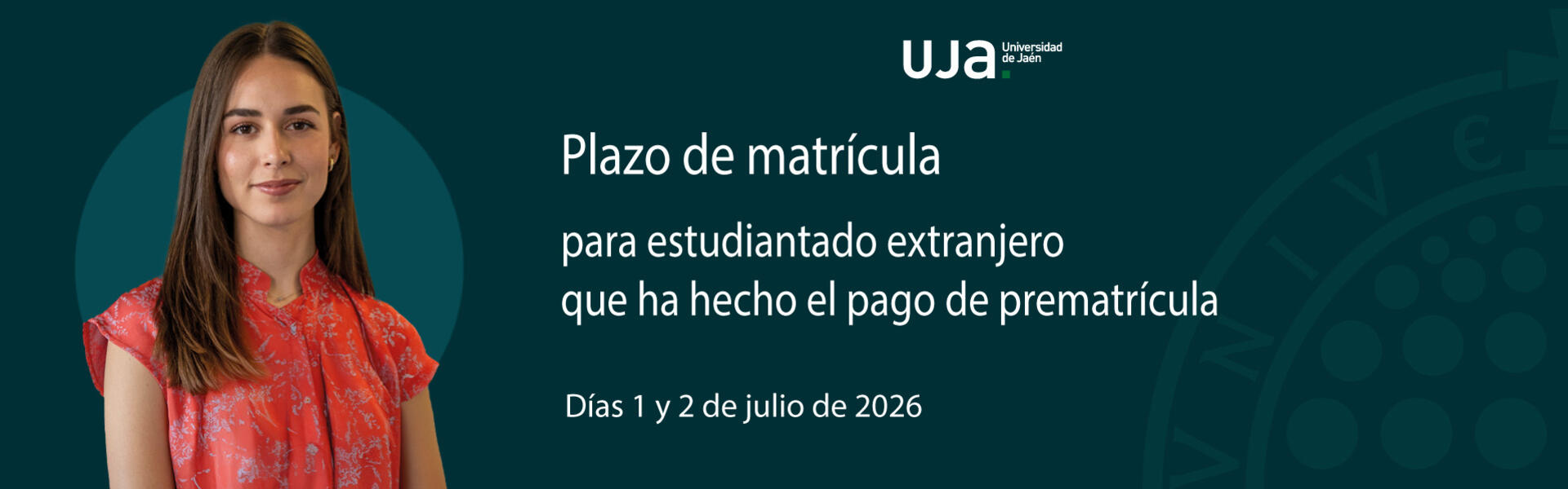 Plazo de matrícula para estudiantes extranjeros que han hecho el pago de prematrícula