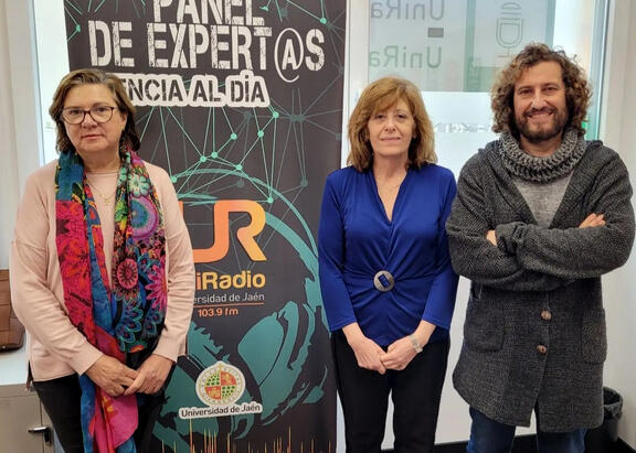 María José Calero, Ana Raquel Ortega y Julio Ángel Olivares.
