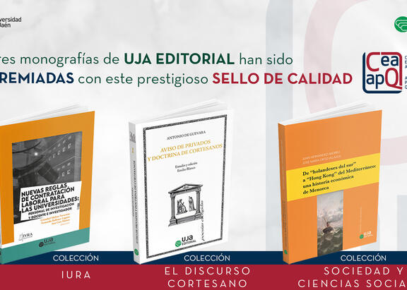 Las tres monografías de Editorial UJA reconocidas.