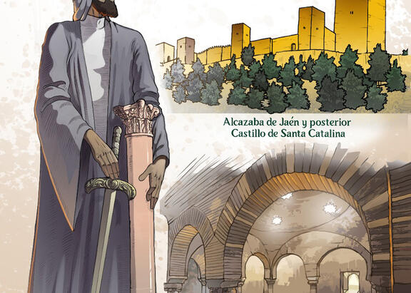 Cartel del Ciclo de Conferencias 'Abderramán II y la Capitalidad de Jaén'.