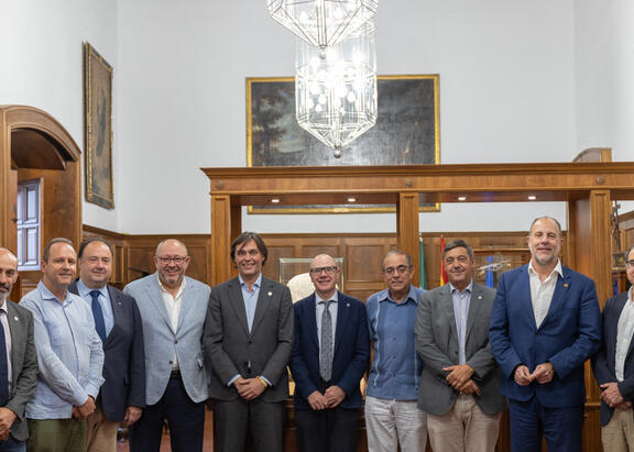 Los rectores de las Universidades Públicas de Andalucía, reunidos en la UGR.