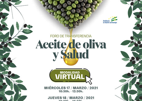 Cartel del foro sobre 'Aceite de oliva y Salud' celebrado los días 17 y 18.