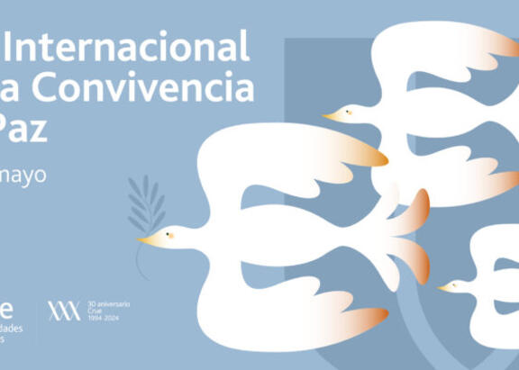 Cartel de Crue por el Día Internacional de la Convivencia en Paz.
