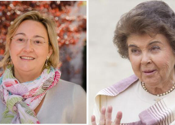A la izquierda, María Ángela Nieto, y a la derecha, Carmen Laffón.