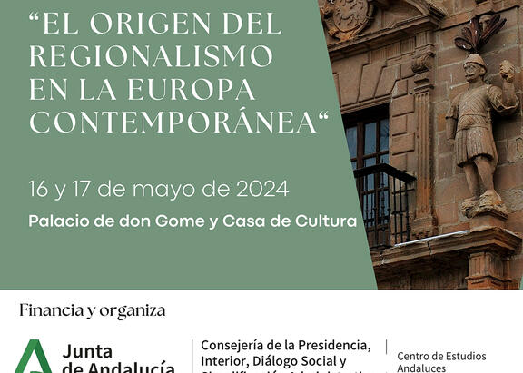 Cartel del Congreso internacional ‘El origen del Regionalismo en la Europa contemporánea’.
