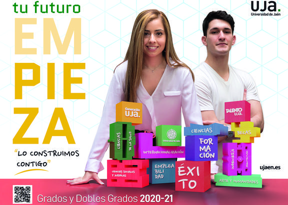 Andrea Sánchez, estudiante del Grado en Derecho de la UJA; Javier Sánchez, estudiante del Grado en Fisioterapia y deportista DAN de la UJA