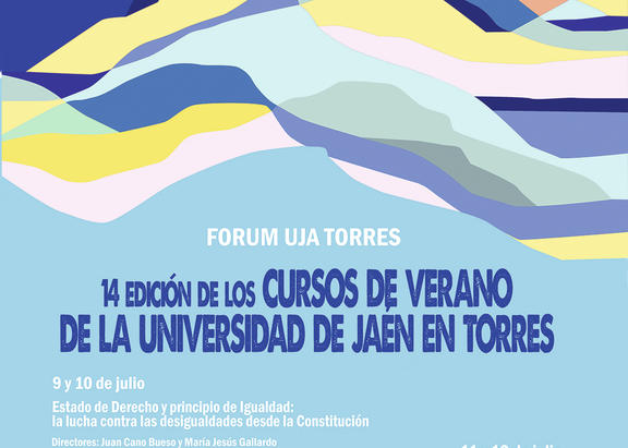 Cartel de la 14 edición de los Curso de Verano de la UJA en Torres.