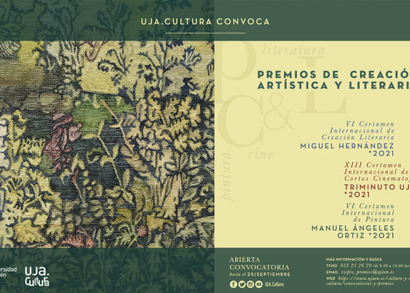 Cartel de la convocatoria de los Premios de Creación Artística y Literaria 2021.