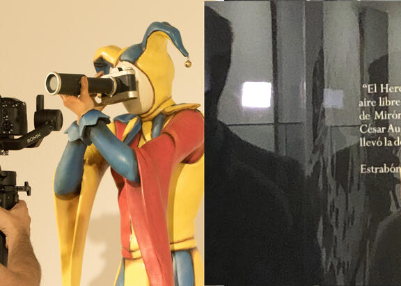Dos imágenes de sendas exposiciones