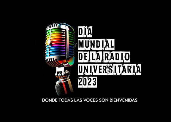 Cartel del Día Mundial de la Radio Universitaria.