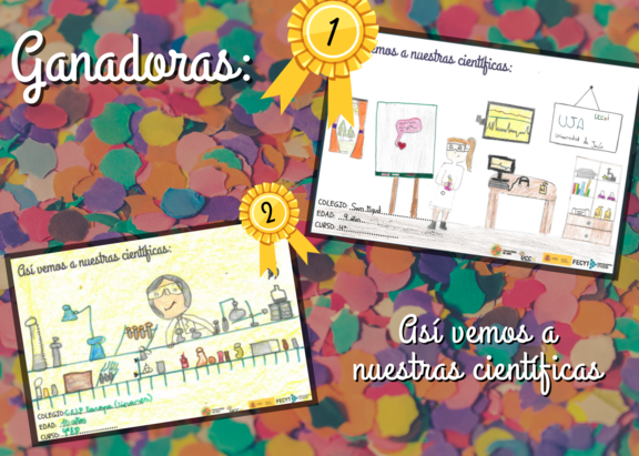 Los dos dibujos premiados.