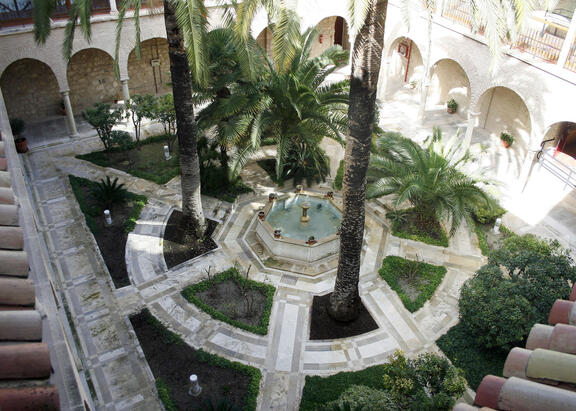 Patrio del antiguo hospital San Juan de Dios, sede del IEG. Foto: IEG.