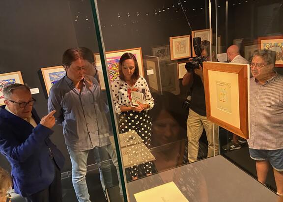 Momento de la inauguración de la muestra